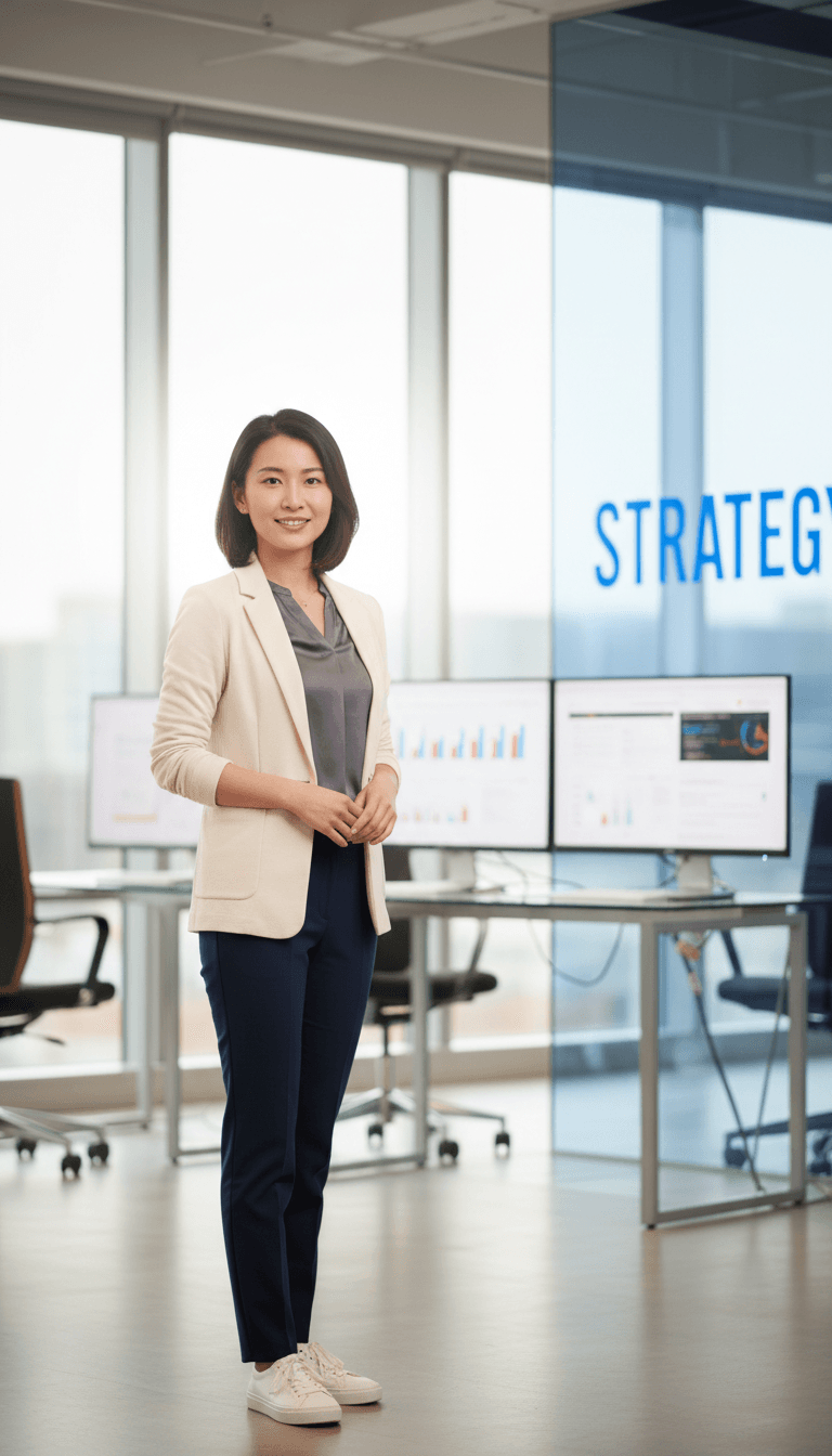 Marketing strategist in modern office